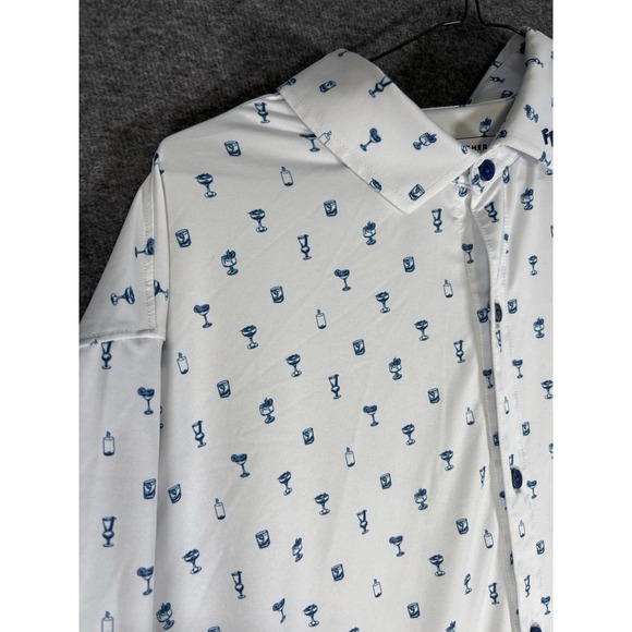 Other - Fore Fathers Shirt Sleeve Button Up Shirt Men's‎ L White Performance Stretch
